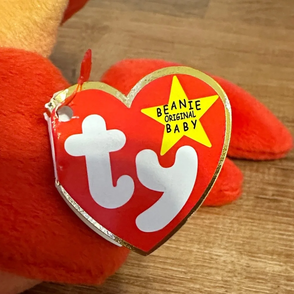 Ty Plush Bird Toy - Red, Yellow, and Orange STRUT-filled with P.V.C pellets